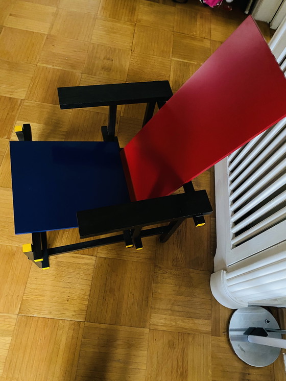 Image 1 of Cassina. Sedia originale rossa e blu