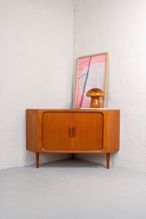 Vintage teak corner chest of drawers sideboard corner cabinet Danish Mid Century
