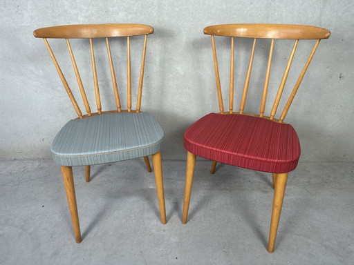 2x vintage 'beech wood' bar chairs