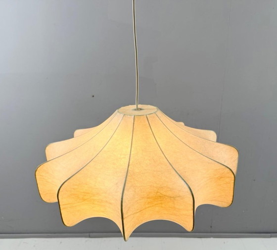 Image 1 of Mid-century Cocoon pendant lamp by Friedel Wauer for Goldkant Leuchten, Germany, 1970s.