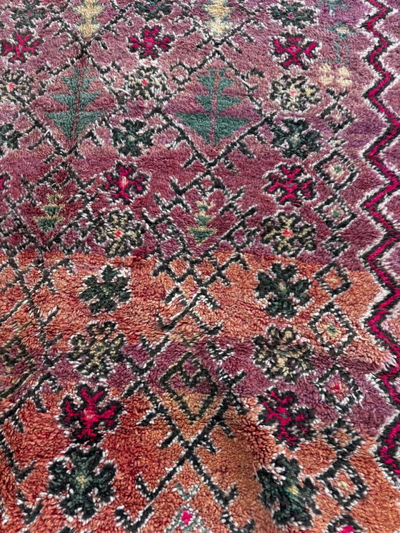 Image 1 of Rare Vintage Moroccan Boujad Rug 200 x 350 cm – Large Handwoven Berber Wool Carpet – Collector Piece