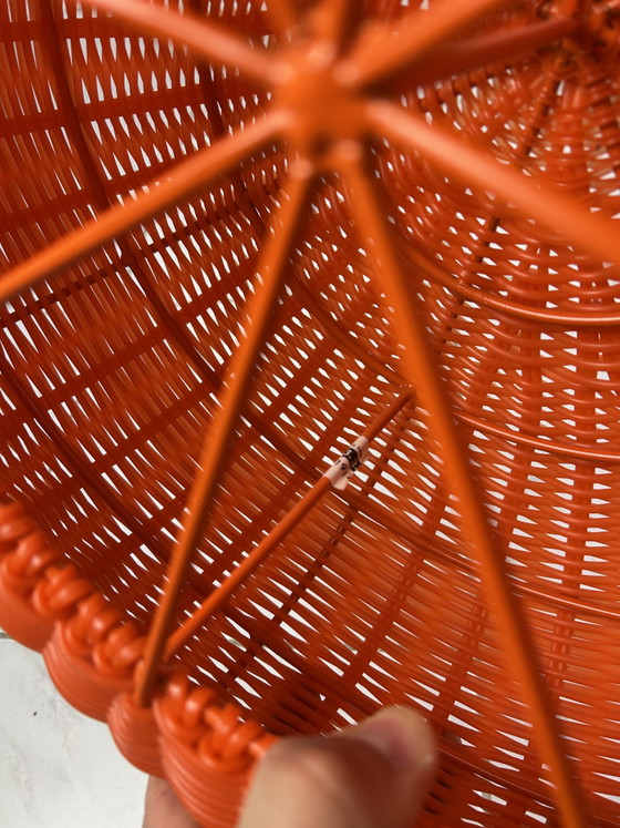 Image 1 of pouf vintage IKEA en fibres synthétiques tissées