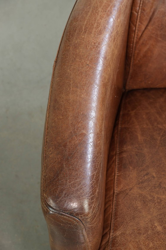 Fauteuil Aviator Design en cuir de vachette couleur cognac – Leather (photo 7 of 12)