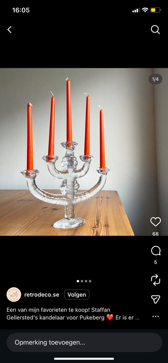 Image 1 of Kandelaber Pukeberg Schweden