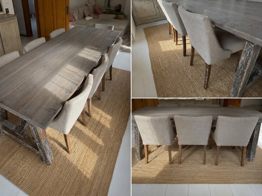 6 eleganti sedie da pranzo in stile country
