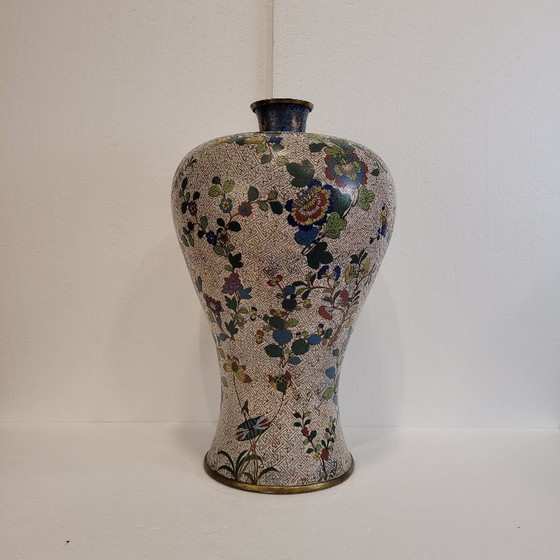 Image 1 of Vase en émail cloisonné, Dynastie Qing, 1900 - Chine
