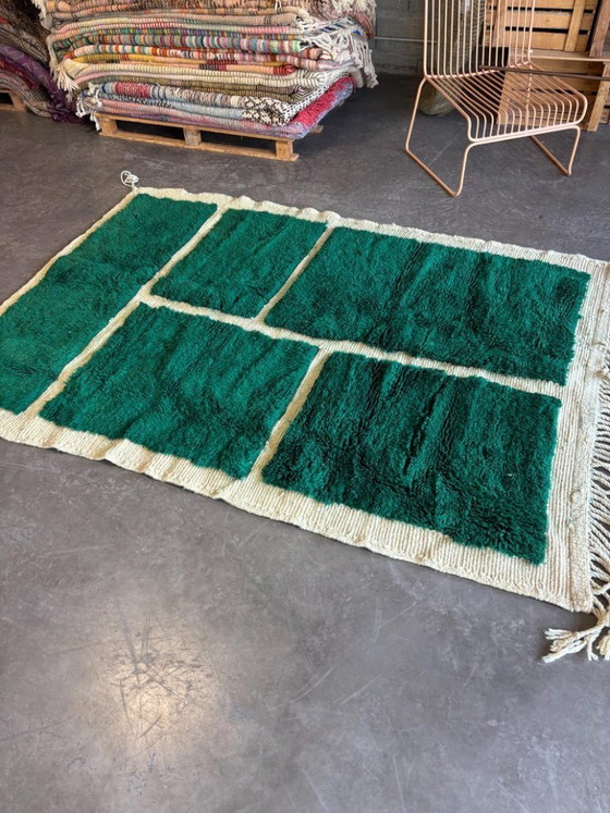 Image 1 of Marokkaans modern groen tapijt 2,5 x 1,6 m