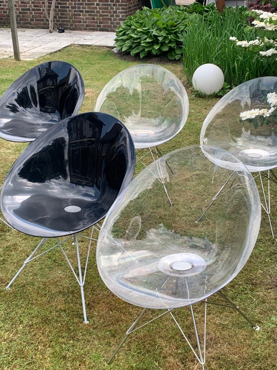 Image 1 of 10 Phillips Starck Kartell Eros (Eetkamer) kuipstoelen
