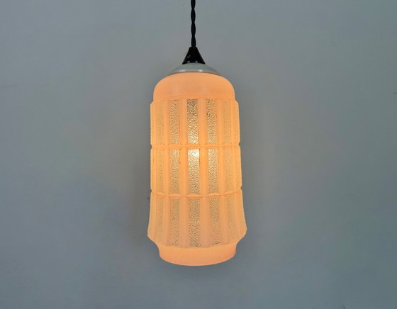 Image 1 of Vintage Glass Ceiling Light, 1970s
