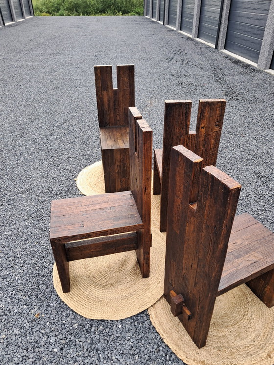 Image 1 of 4 brutalisme stijl stoelen