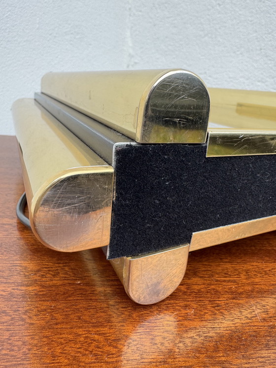 Image 1 of Lámpara de espejo de latón ahumado de los años 70