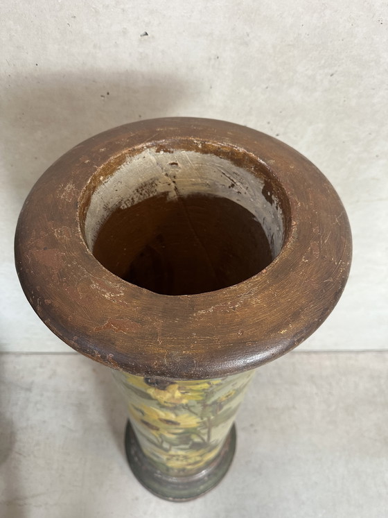 Image 1 of Antique French column - sunflowers