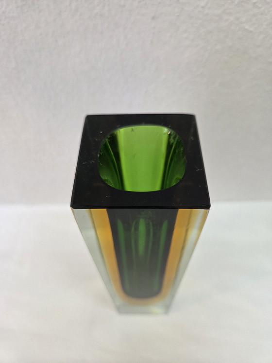 Image 1 of Sommerso Murano vaas, Flavio Poli