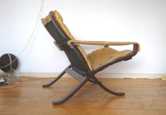 Flex Safari Folding Chair Westnofa Ingmar Relling 1960s – Wood, Leather (photo 9 of 12)