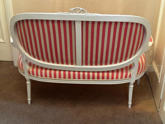 Conjunto de sofá de 2 plazas y silla estilo Luis XVI, siglo XX – Style Louis XVI, Sofás de 2 plazas, Wood (photo 5 of 15)