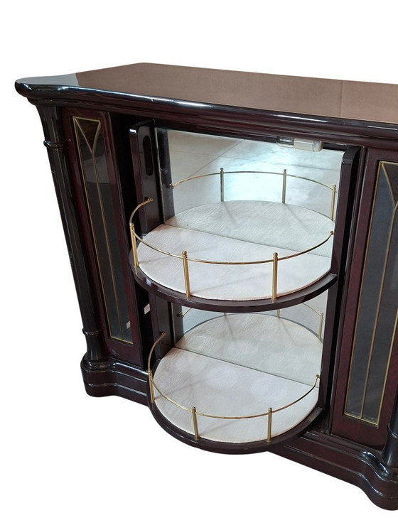 Image 1 of Zeldzame jaren '70 "MASTRO CAPPELLINI" mahoniehouten draaibare barkast