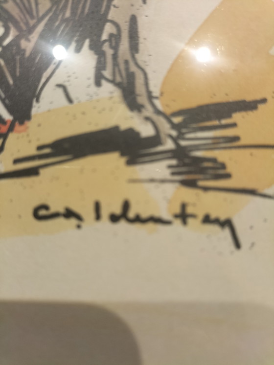 Image 1 of 2 Lithographs of Bullfighting under glass