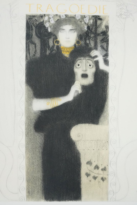 Gustav Klimt: Tragedy, Signed Lithograph – Lithographs & prints, Paper (photo 5 of 15)