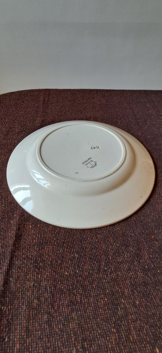 Antique Art Deco Plate made in France – Badonviller, Crockery, Ceramic (photo 6 of 6)