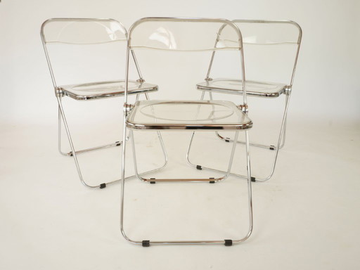 Giancarlo Piretti Plia folding chairs vintage design 1960s