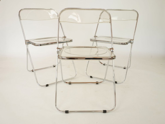 Image 1 of Giancarlo Piretti Plia folding chairs vintage design 1960s