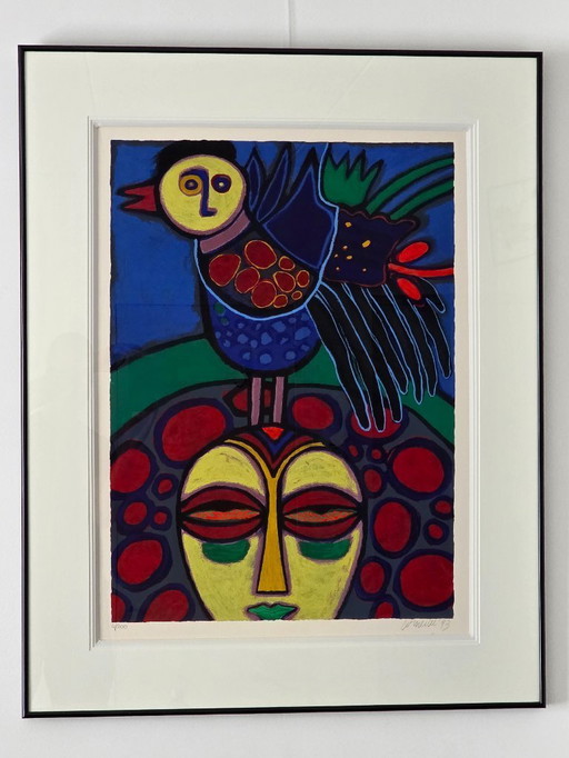 Corneille - Masque Africaine - Gesigneerd - 1983