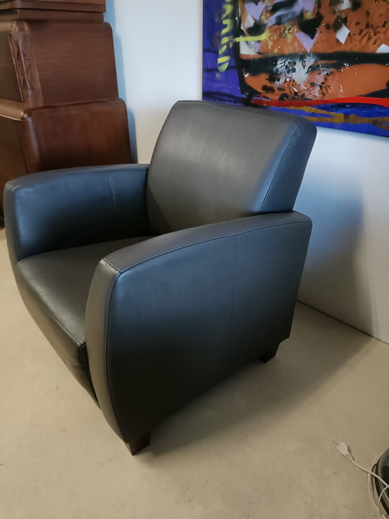 Poltrona in Pelle Grigio Scuro – Poltrone, Leather, Wood (photo 15 of 15)