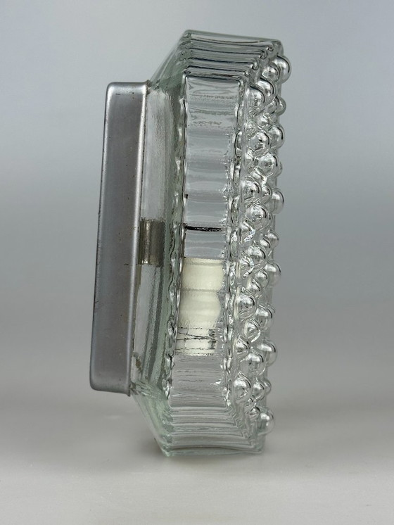 Image 1 of 60s 70s Bubble Wall Lamp Chrome & Glass Space Age by Hustadt Leuchten