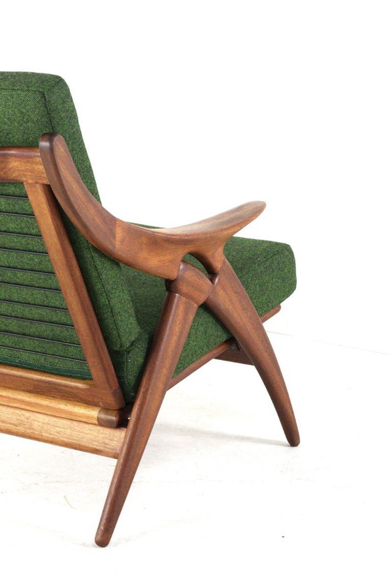 Image 1 of Set di 2 poltrone De Ster de Knoop, rivestite di recente, stile vintage.
