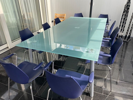 Ultom Isotta Glas-Konferenztisch rechteckig