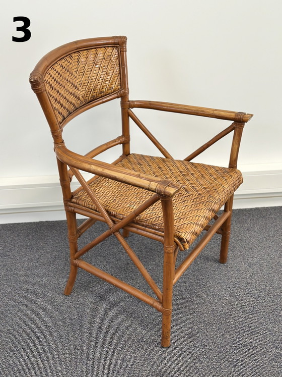 Poltrona in rattan e bambù anni '70 – Sedia da pranzo vintage in canna intrecciata – Sedie da pranzo (photo 12 of 14)