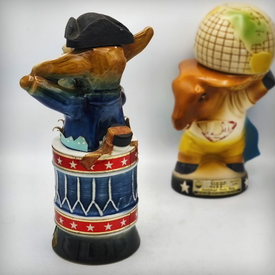 Image 1 of Keramische karaf in de vorm van een ezel van een Democratische president, van Jim Beam, VS, jaren 70.