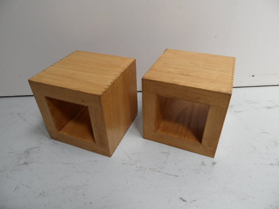 Image 1 of Vintage Cube Side Tables