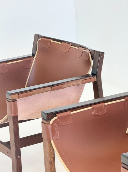 Fauteuils Safari Lounge de Carlo Hauner pour Forma – Wood, Leather (photo 2 of 19)