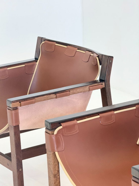 Fauteuils Safari Lounge de Carlo Hauner pour Forma – Wood, Leather (photo 2 of 19)