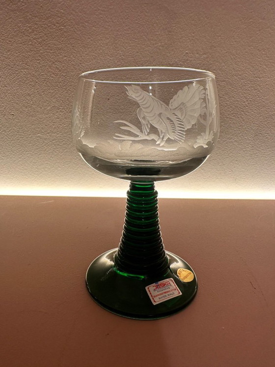 Image 1 of Joska 1970s, set of 6 crystal roemer wine glasses