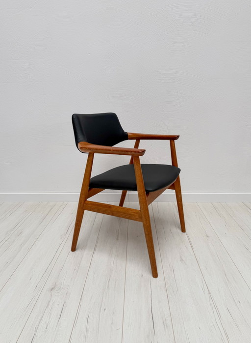 Jaren 60 Deense midden-eeuwse teakhouten fauteuil GM11 van Svend Åge Eriksen voor Glostrup Møbelfabrik