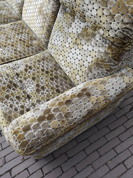 Image 1 of Canapé modulaire vintage, motif à écailles des années 70