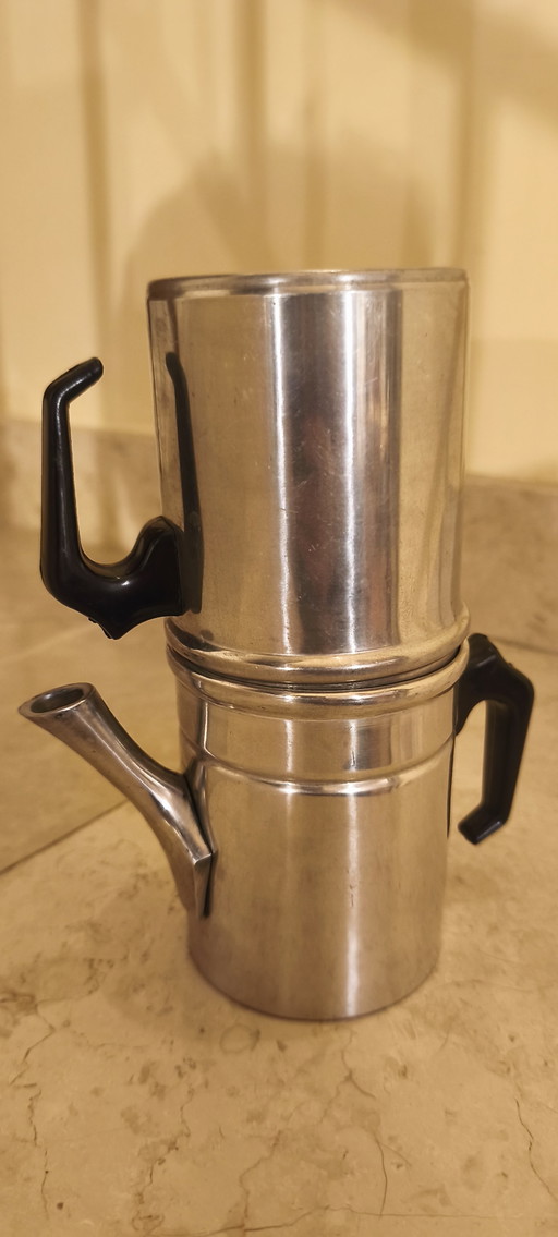 Vintage Napolitaanse koffiemachine, aluminium, ILSA Torino, nieuw, nooit gebruikt – keukenaccessoires, Plastic