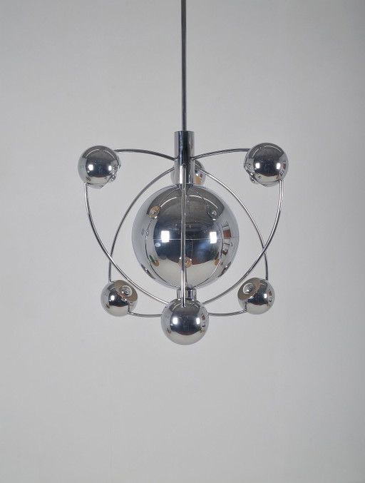 Lampadario italiano 'Satellite' disegnato da Goffredo Reggiani, anni '60