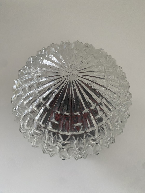 Image 1 of Lampada da soffitto vintage massiccia - lampada da parete nera anni '70