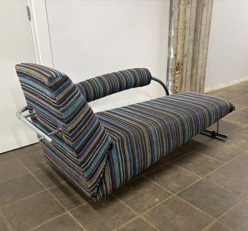 Chaise Longue "Karel Doorman" Van Rob Eckhardt – chaises longue, Metal, Textile