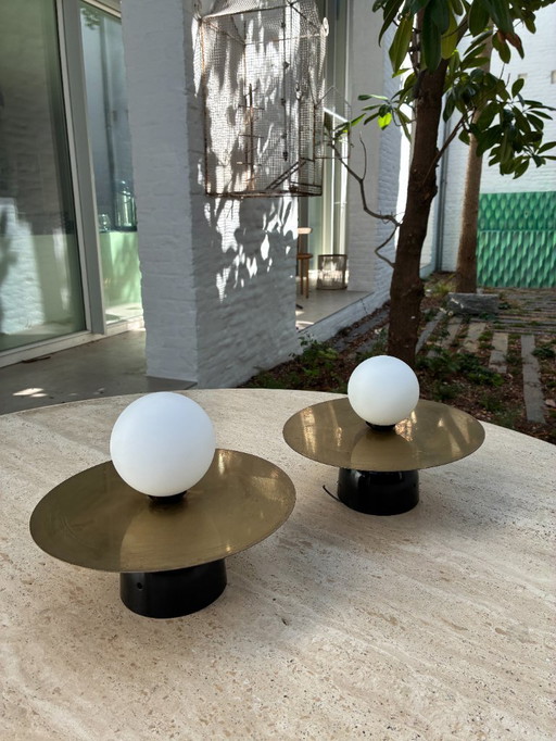 2x Scheiben- und Kugellampe Atelier Areti