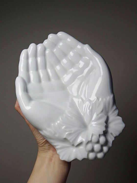 Image 1 of Georges Sand hand-held valet tray after Cocteau, GDA Limoges, unsigned