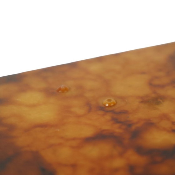 Image 1 of Scatola per fumatori vintage in alabastro arancione