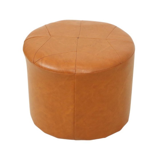 Image 1 of Pouf vintage Marron Skai Stermotif