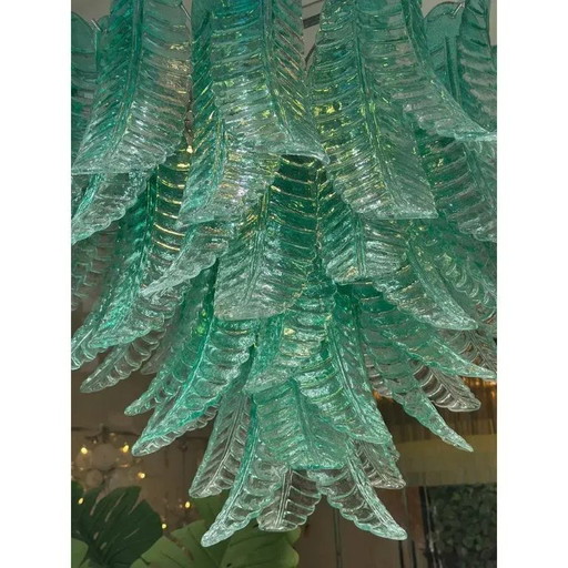 Scenographic Green Felci Murano Glass Chandelier by Simoeng