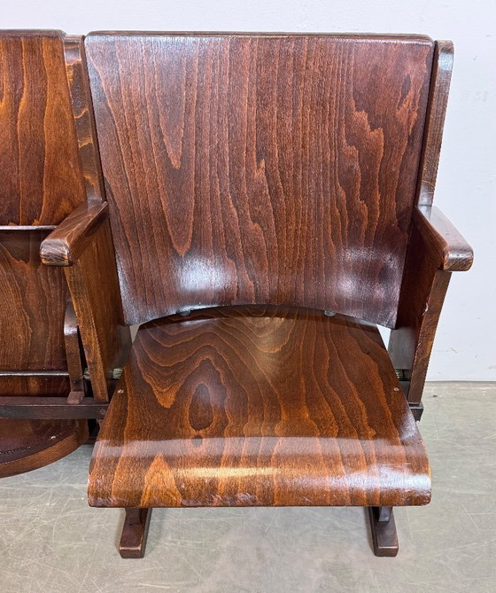 Image 1 of Vintage tweezits bioscoopbank van TON, jaren 60