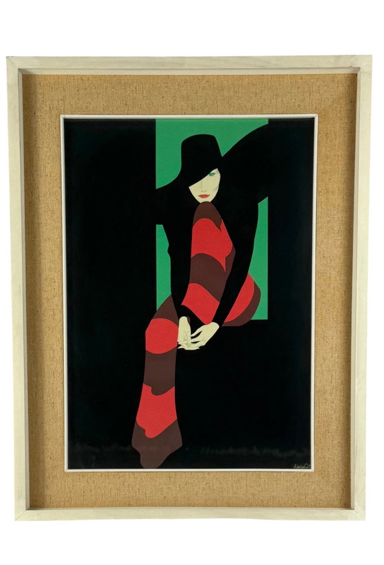 Image 1 of Amleto Dalla Costa, serigrafía original enmarcada, Milán, Italia, años 80