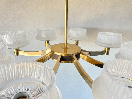 Lampadario Vintage XL Hillebrand – Glass, Metal (photo 8 of 16)